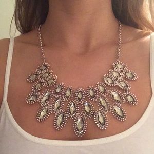 Silver statement necklace